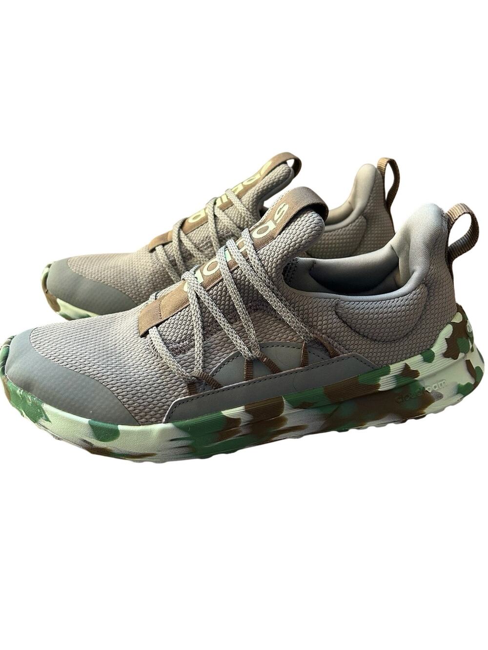 adidas Lite Racer Adapt 5.0 Women Size 6‎ Silver Green Camo Slip On Sneakers